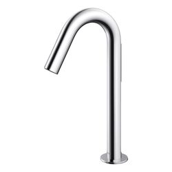 TOTO Automatik-Armaturenauslauf rund mittelhoch, 2 l/min, Ausladung 126mm, MS verchromt... TOTO-TLE26007E 4050663096540 (Abb. 1)