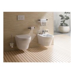 TOTO MH Bidet wandhängend, Vorwandmontage, mit Hahnloch mittig und Überlauf, Keramik Ce... TOTO-BW10045G1 4050663094041 (Abb. 1)