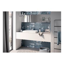 TOTO CS Aufsatzwaschtisch eckig, Breite 600mm, Möbelmontage, ohne Hahnloch, mit Überlauf... TOTO-LW1716WH 4050663095581 (Abb. 1)