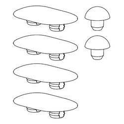 TOTO Puffer-Set MH/NC/ES für WC-Sitz, 799990200... TOTO-799990200 4040034003475 (Abb. 1)