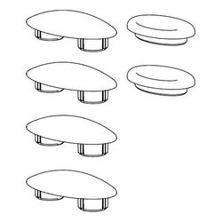 TOTO Puffer-Set MH slim/RP/RP compact/SP/GP für WC-Sitz... TOTO-799991000 4040034015089 (Abb. 1)