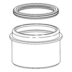 TOTO HDPE Übergangsmuffe DN 90/110, für Washlet Vorwandelement... TOTO-WHP182-W 4050663096366 (Abb. 1)