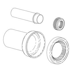 TOTO Anschlussrohre für wandhängede WCs bei Washlet Vorwandelementen... TOTO-WHP186-W 4050663096380 (Abb. 1)