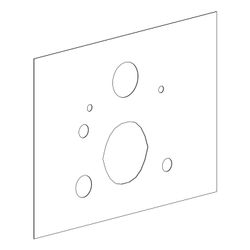 TOTO Montageschablone für Washlet Vorwandelement, WHP189-W... TOTO-WHP189-W 4050663096397 (Abb. 1)