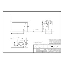TOTO CF Tiefspül-Wand-WC, randlos, barrierefrei, Tornado Flush-Düsenspülung, Keramik Cefio... TOTO-CW142Y 4050663093150 (Abb. 1)