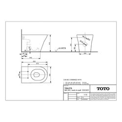 TOTO MH Tiefspül-Stand-WC, randlos, Back-to-Wall, Tornado Flush-Düsenspülung, Keramik Cefi... TOTO-CW163Y 4050663090357 (Abb. 1)