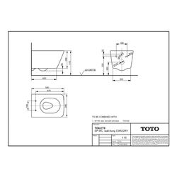 TOTO SP Tiefspül-Wand-WC, randlos, revidierte Befestigung, Tornado Flush-Spülung, Keramik... TOTO-CW532RY 4050663095949 (Abb. 1)