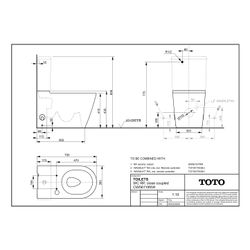 TOTO Tiefspül-Stand-WC RP für Washlet RG/RG Lite, Tornado Flush-Düsenspülung, verd. Ans... TOTO-CW561Y#XW 4050663096830 (Abb. 1)