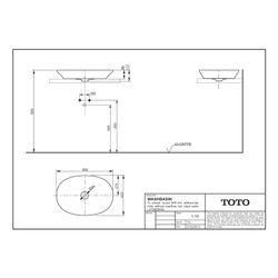 TOTO TL Aufsatzwaschtisch rund, Breite 600mm, Möbelmontage, ohne Hahnloch, ohne Überlau... TOTO-L4706E#XW 4050663094607 (Abb. 1)