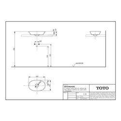 TOTO TL Aufsatzwaschtisch rund, Breite 400mm, Möbelmontage, ohne Hahnloch, ohne Überlau... TOTO-L4724E#XW 4050663094614 (Abb. 1)