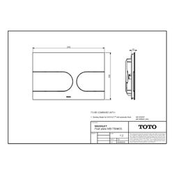 TOTO Drückerplatte, Edelstahl gebürstet, für Vorwandelement Washlet mit automatischer S... TOTO-MB175M#SS 4050663095901 (Abb. 1)