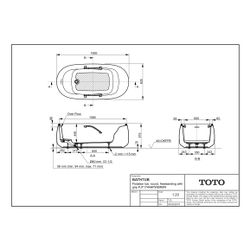 TOTO Floating Badewanne rund, freistehend, 1700mm, mit Wannengriff, Galalato, Rec... TOTO-PJY1744HPWEE#MW 4050663095017 (Abb. 1)