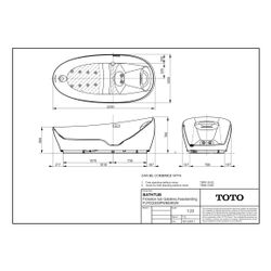 TOTO Floating Badewanne freistehend, 2200mm, Galaline, Weiß, Hydrohands-Warmwasse... TOTO-PJYD2200PWEE#GW 4050663094539 (Abb. 1)