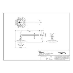 TOTO DaySpa Kopfbrause d. 220mm rund, mit 2 Strahlarten, Wandbefestigung, Kunststoff, ... TOTO-TBW01004E3 4050663094171 (Abb. 1)