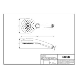 TOTO DaySpa Handbrause d. 110mm rund, mit 3 Strahlarten, Kunststoff verchromt... TOTO-TBW01011E1A 4050663094713 (Abb. 1)