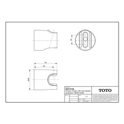 TOTO Brausehalter mit Verdrehschutz, Wandmontage, Kunststoff verchromt... TOTO-TBW01025E 4050663094591 (Abb. 1)