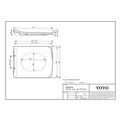 TOTO SP WC-Sitz, abnehmbar, mit Absenkautomatik und Edelstahlscharnieren, Ureaharz, Weiß... TOTO-TC512G 4050663094812 (Abb. 1)