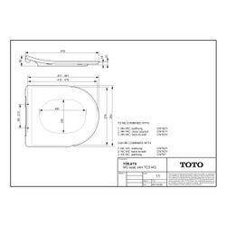TOTO WC-Sitz extra flach, abnehmbar, mit Edelstahlscharnieren und Absenkautomatik, Ureahar... TOTO-TC514G 4050663094805 (Abb. 1)