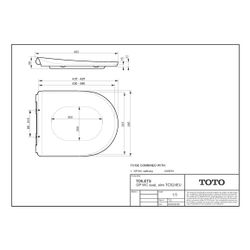 TOTO GP WC-Sitz extra flach, abnehmbar, mit Edelstahlscharnieren und Absenkautomatik, Ure... TOTO-TC524EU 4050663096021 (Abb. 1)
