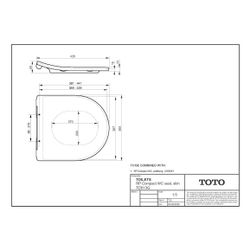 TOTO RP compact WC-Sitz abnehmbar, mit Edelstahlscharnieren und Absenkautomatik, Ureaharz,... TOTO-TC613G 4050663095963 (Abb. 1)