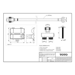 TOTO Anschlussset für Washlet RG/RG Lite mit verdeckten Anschlüssen, auf WC RP Standkombin... TOTO-TCA567 4050663096946 (Abb. 1)