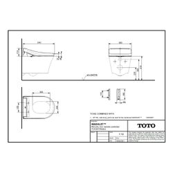 TOTO Washlet RG Lite Dusch-WC mit Fernbedienung, verdeckten Anschlüssen und Entkalkun... TOTO-TCF34170GEU 4050663096076 (Abb. 1)