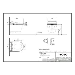 TOTO Washlet RG Dusch-WC mit Fernbedienung, verdeckten Anschlüssen und Entkalkungsfun... TOTO-TCF34270GEU 4050663096069 (Abb. 1)