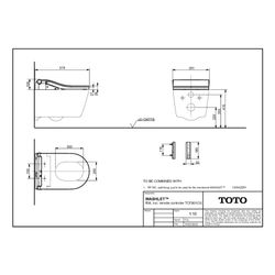 TOTO Washlet RW Dusch-WC mit Fernbedienung, EWATER plus, Clean Case und Entkalkungsfunkt... TOTO-TCF801CG 4050663095680 (Abb. 1)