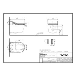 TOTO Washlet RX Dusch-WC mit Fernbedienung, EWATER plus und Entkalkungsfunktion, Ureahar... TOTO-TCF894CG 4050663095444 (Abb. 1)