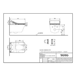TOTO Washlet SX Dusch-WC mit Fernbedienung, EWATER plus und Entkalkungsfunktion, Ureahar... TOTO-TCF896CG 4050663095468 (Abb. 1)