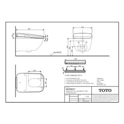 TOTO Washlet für Neorest WX1 mit Fernbedienung und EWATER plus, Ureaharz/Thermoplast,... TOTO-TCF95180GEU 4050663096656 (Abb. 1)