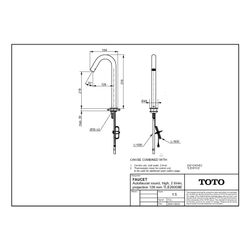 TOTO Automatik-Armaturenauslauf rund hoch 2 l/min, Ausladung 126mm, MS verchromt, R 1/2... TOTO-TLE26008E 4050663096557 (Abb. 1)