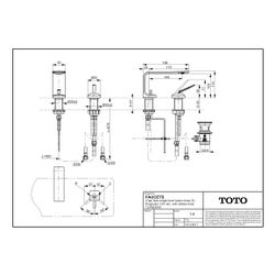 TOTO Zweiloch-Einhebel-Waschtischmischer, mittelhoch, Ausladung 144mm, mit Schaftventil... TOTO-TLP02301E 4050663094348 (Abb. 1)