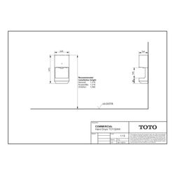 TOTO Public Elektronoischer Händetrockner sensorgesteuert, Breite 245mm, Wandmontage Aufp... TOTO-TYC324W 4050663093266 (Abb. 1)