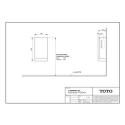 TOTO Public Elektronoischer Händetrockner sensorgesteuert, Breite 300mm, Wandmontage Aufp... TOTO-TYC424W 4050663092641 (Abb. 1)