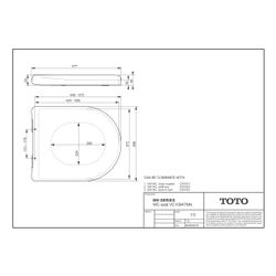 TOTO MH WC-Sitz abnehmbar, mit Edelstahlscharnieren und Absenkautomatik, Ureaharz, Weiß... TOTO-VC10047NN 4050663093952 (Abb. 1)