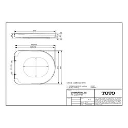 TOTO ES WC-Sitz abnehmbar, mit Edelstahlscharnieren und Absenkautomatik, Ureaharz, Weiß... TOTO-VC110N 4050663093969 (Abb. 1)