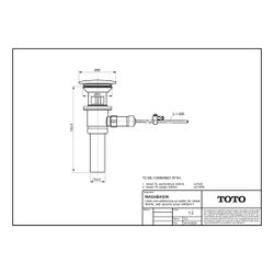 TOTO Ablaufventil mit Zugstange und Keramikabdeckung für Aufsatzwaschtische TA und TR, We... TOTO-VM5D417 4050663095406 (Abb. 1)