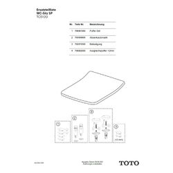 TOTO Puffer-Set MH slim/RP/RP compact/SP/GP für WC-Sitz... TOTO-799991000 4040034015089 (Abb. 1)