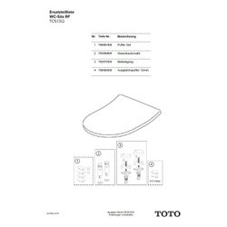 TOTO Puffer-Set MH slim/RP/RP compact/SP/GP für WC-Sitz... TOTO-799991000 4040034015089 (Abb. 1)