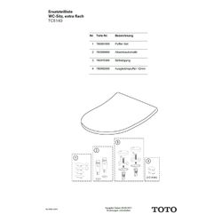 TOTO Puffer-Set MH slim/RP/RP compact/SP/GP für WC-Sitz... TOTO-799991000 4040034015089 (Abb. 1)
