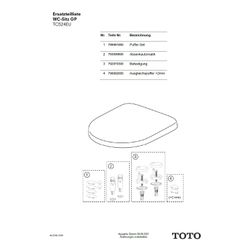 TOTO Puffer-Set MH slim/RP/RP compact/SP/GP für WC-Sitz... TOTO-799991000 4040034015089 (Abb. 1)