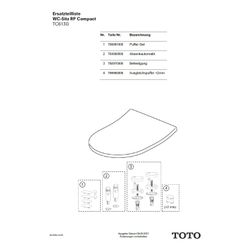 TOTO Puffer-Set MH slim/RP/RP compact/SP/GP für WC-Sitz... TOTO-799991000 4040034015089 (Abb. 1)