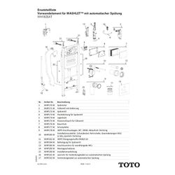TOTO HDPE Anschlussbogen, 90 Grad, DN 90, Ablaufrohr Dichtring, für Washlet Vorwandeleme... TOTO-WHP178-W 4050663096342 (Abb. 1)