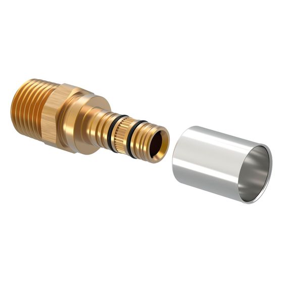 Uponor Multi Press-Nippel, 17mm x R 1/2