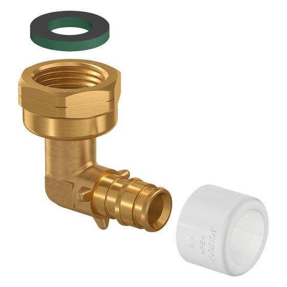 Uponor Q und E, Winkelübergang mit Überwurfmutter NKB, DR 22 x 3/4