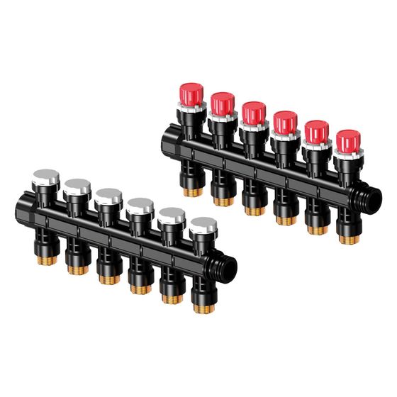 Uponor Vario Plus Verteiler mit Ventil LS, 6x 3/4