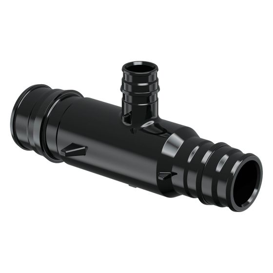 Uponor Q und E Reduzier-T-Stück, 50x25x40mm, PPSU