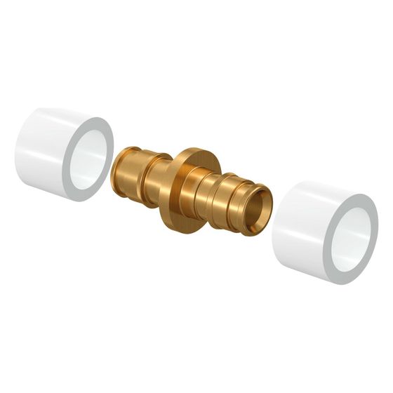 Uponor Q und E, Kupplung mit Ringen DR, 14x14mm, 1058659