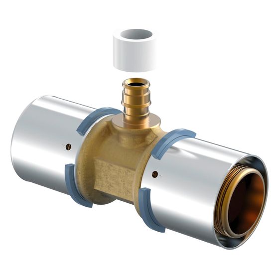 Uponor Q und E, T-Stück Übergang S-Press, 40x14x40mm, 1063928